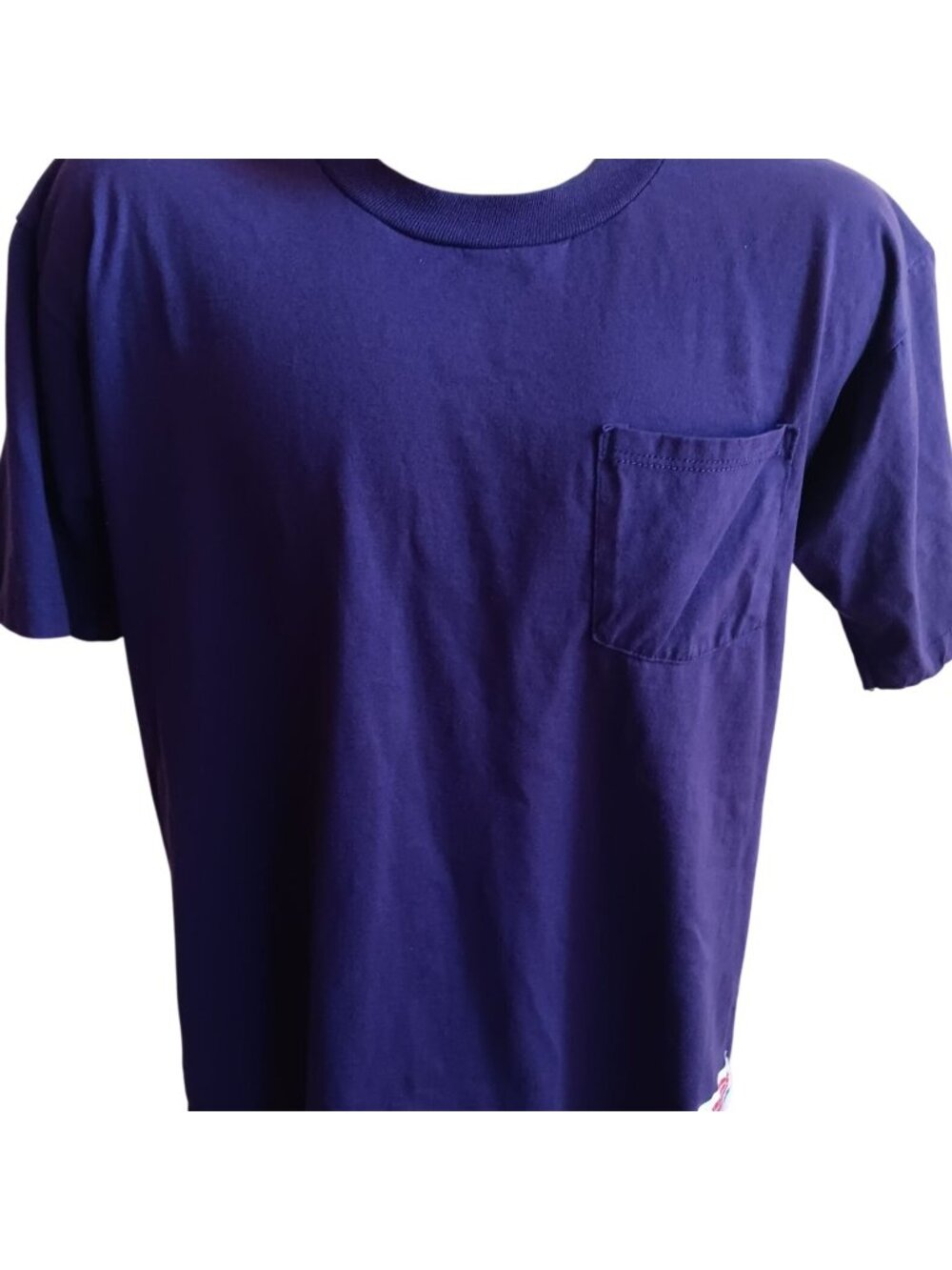 XL Vintage T-shirt 1990's PURPLE POCKET T-shirt JERZEES USA BLANK